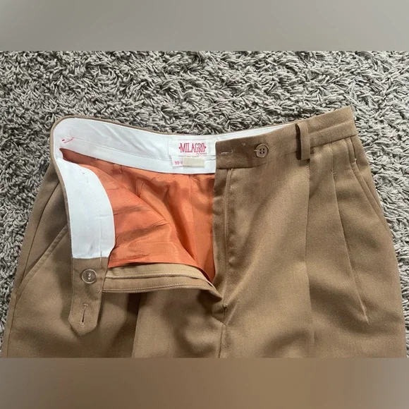 RARE Vintage Tan Wool Women’s Pants - Picture 2 of 11